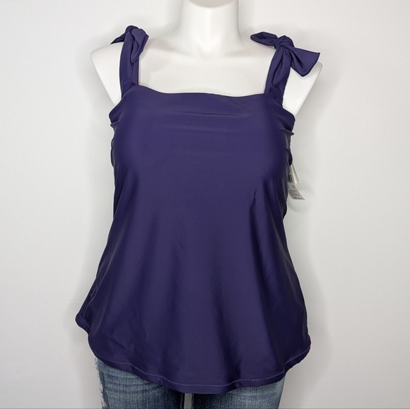 NWT Raisins navy blue tankini top 20W - Picture 1 of 9